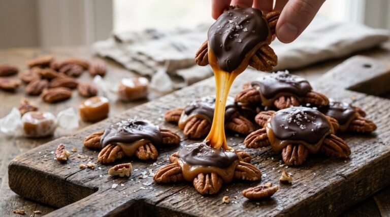 Chocolate Turtle Clusters: Pecans, Gooey Caramel, and Silky Chocolate in Every Bite